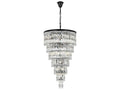 Elegant Lighting Josephine 41-Light Black Tiered Chandelier with Clear Crystal