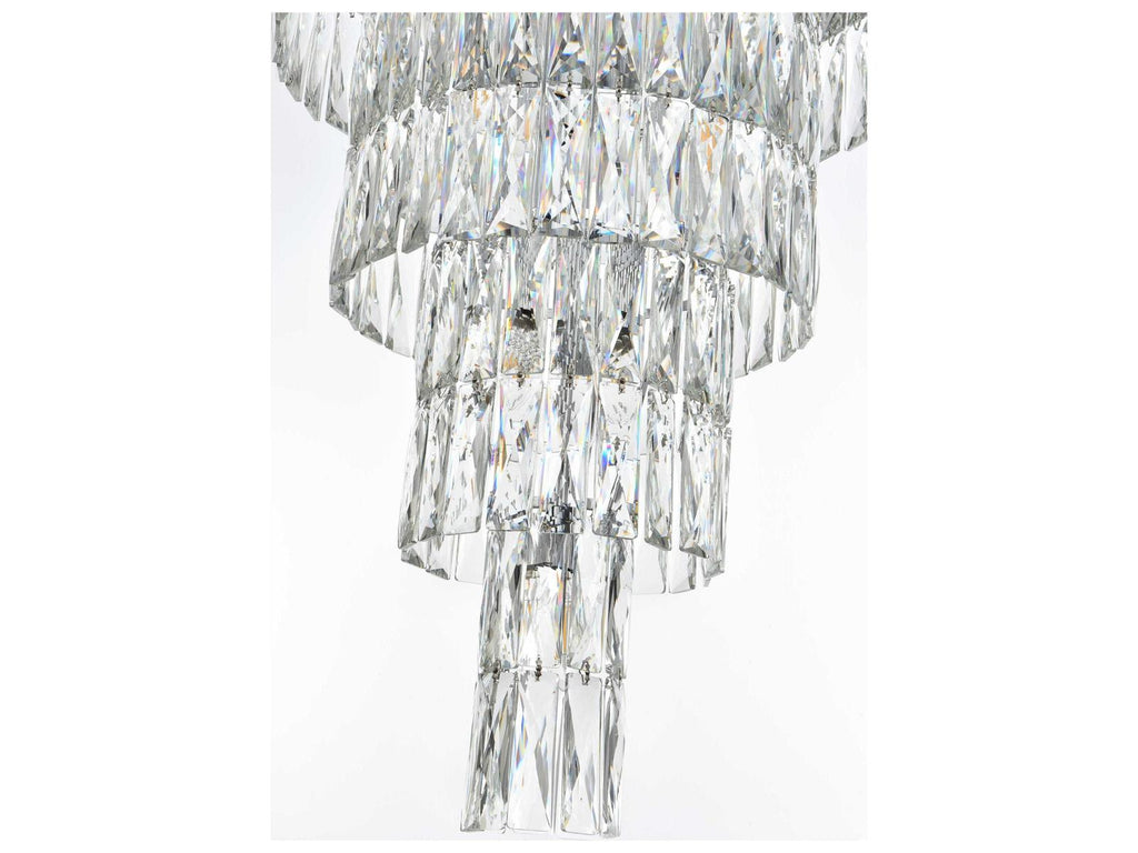 Elegant Lighting Josephine 41-Light Chrome Tiered Chandelier with Clear Royal Cut Crystal