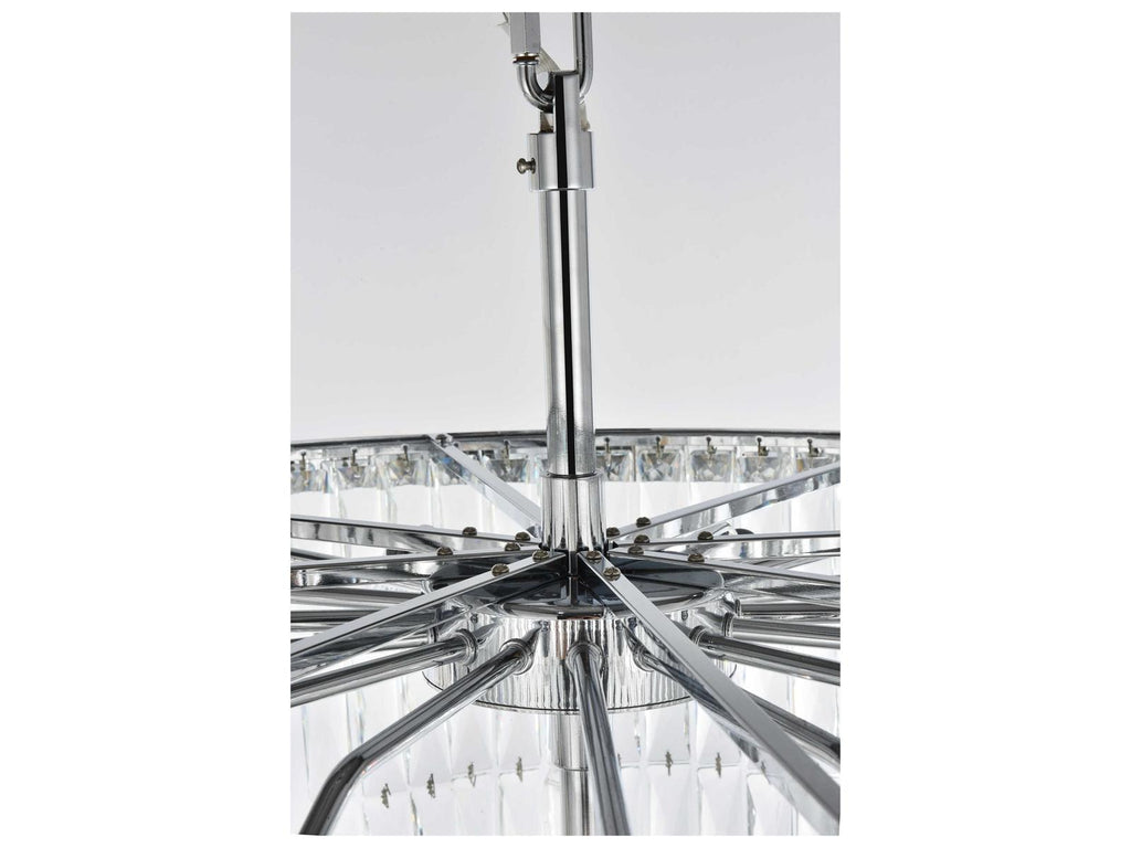 Elegant Lighting Josephine 41-Light Chrome Tiered Chandelier with Clear Royal Cut Crystal