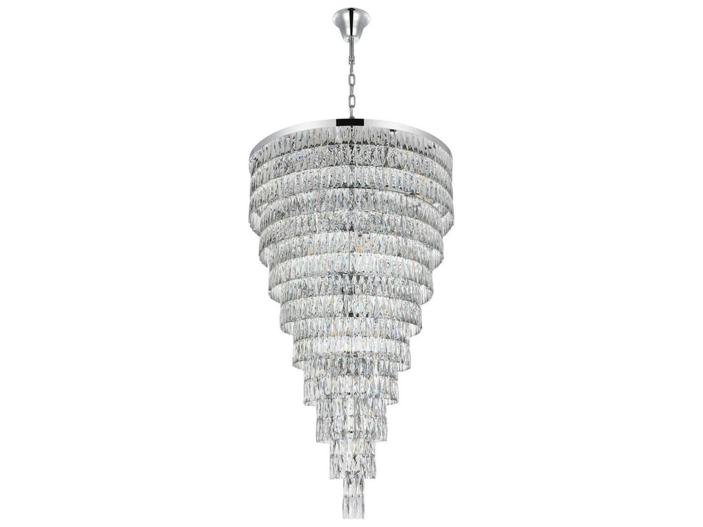 Elegant Lighting Josephine 61-Light Chrome Tiered Chandelier with Royal Cut Crystal