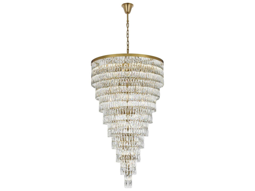 Elegant Lighting Josephine 61-Light Satin Gold Tiered Chandelier
