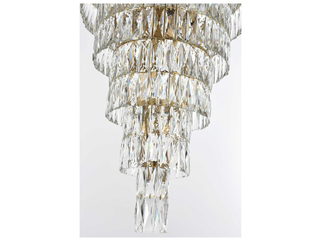 Elegant Lighting Josephine 61-Light Satin Gold Tiered Chandelier