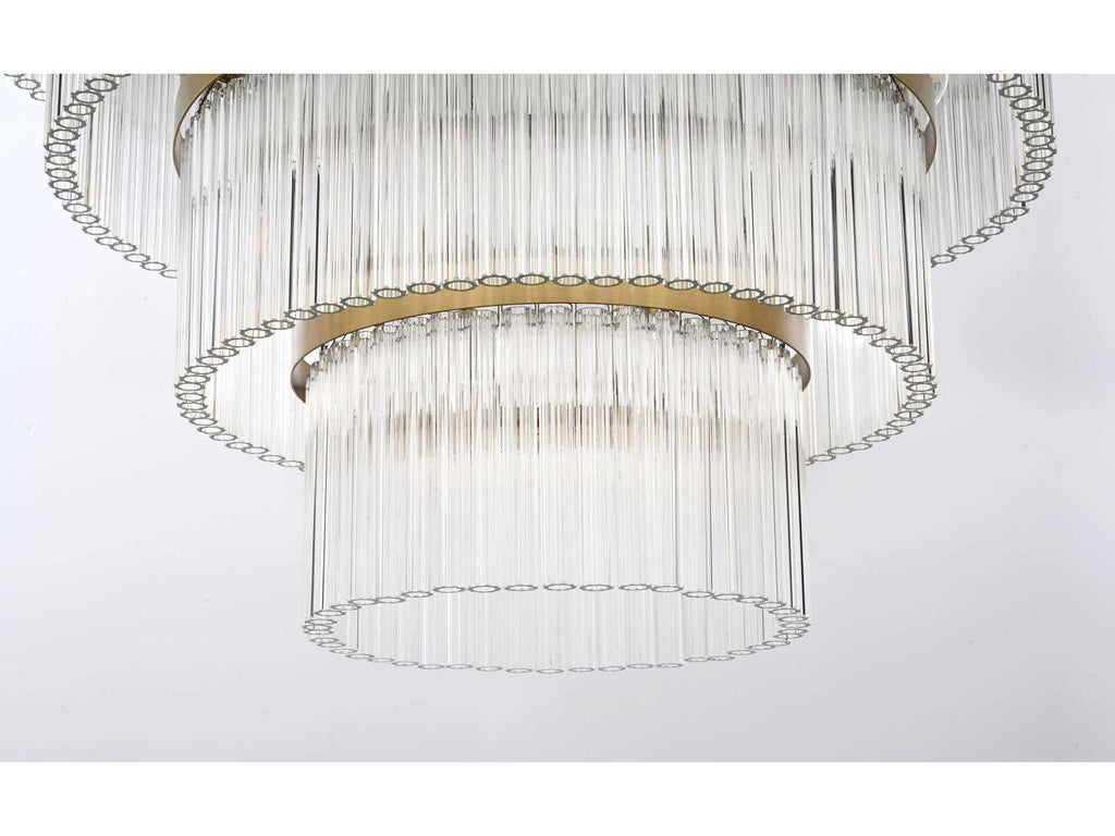 Elegant Lighting Harlow 40-Light Tiered Chandelier in Satin Gold