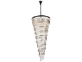 Elegant Lighting Sydney 35-Light Matte Black Tiered Crystal Chandelier