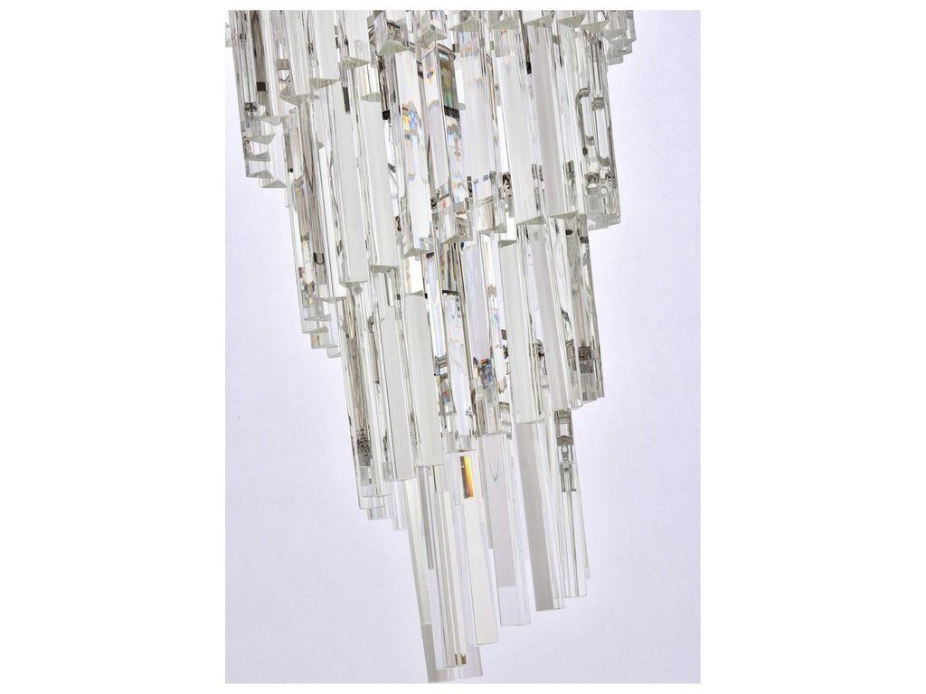 Elegant Lighting Sydney 42-Light Polished Nickel Tiered Crystal Chandelier