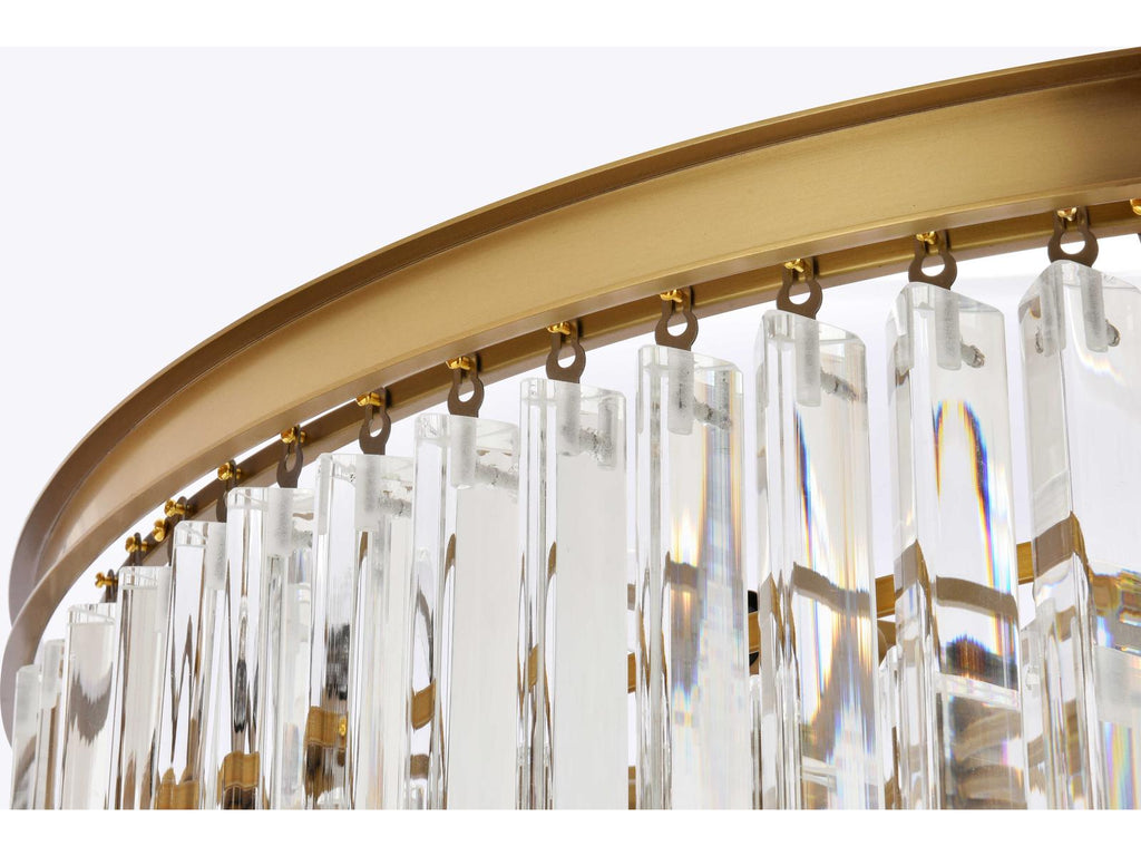 Elegant Lighting Sydney 42-Light Satin Gold Tiered Crystal Chandelier