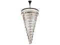 Elegant Lighting Sydney 58-Light Matte Black Tiered Crystal Chandelier