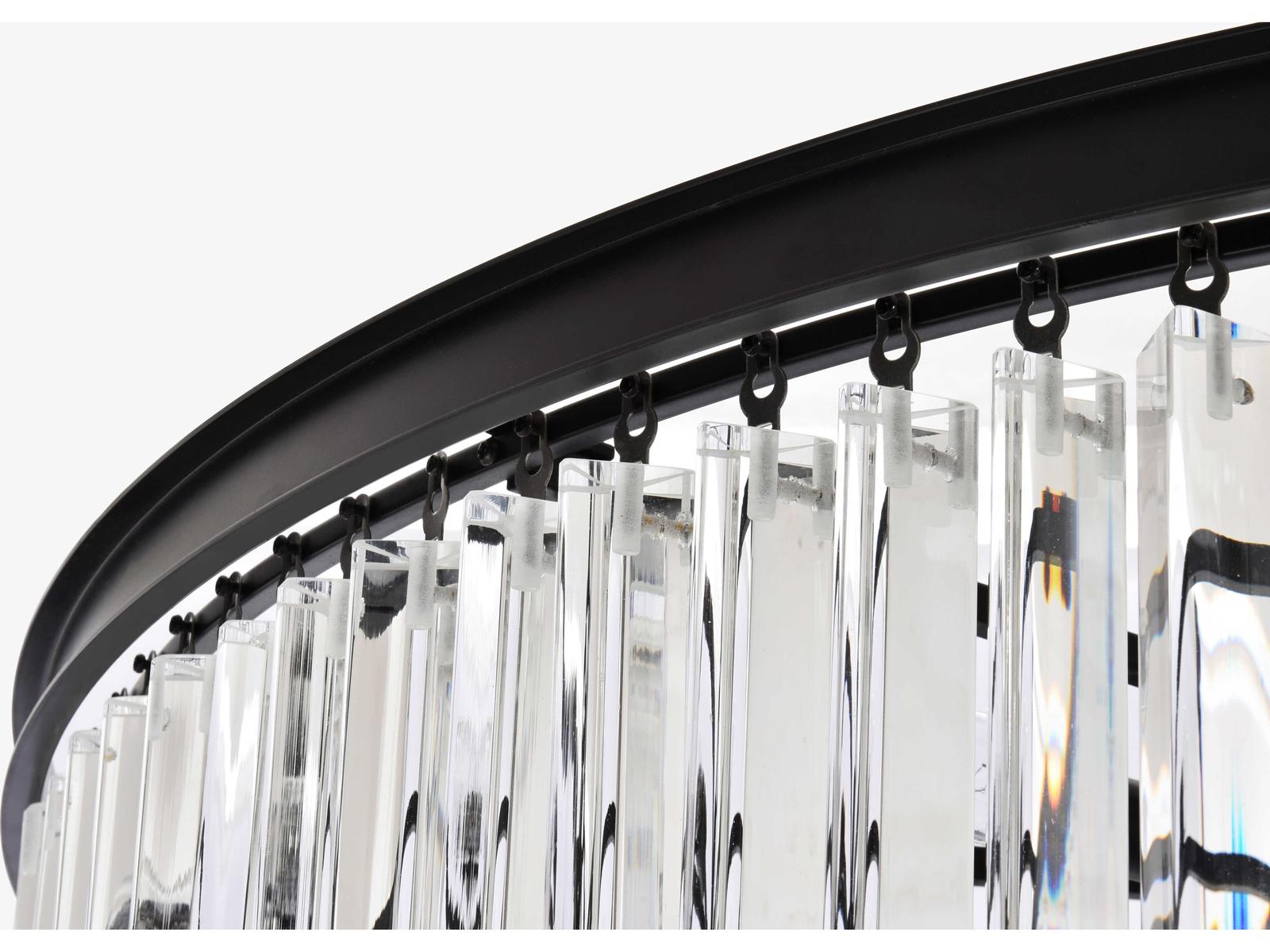 Elegant Lighting Sydney 58-Light Matte Black Tiered Crystal Chandelier