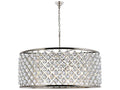 Elegant Lighting Madison 10-Light Crystal Drum Chandelier in Polished Nickel