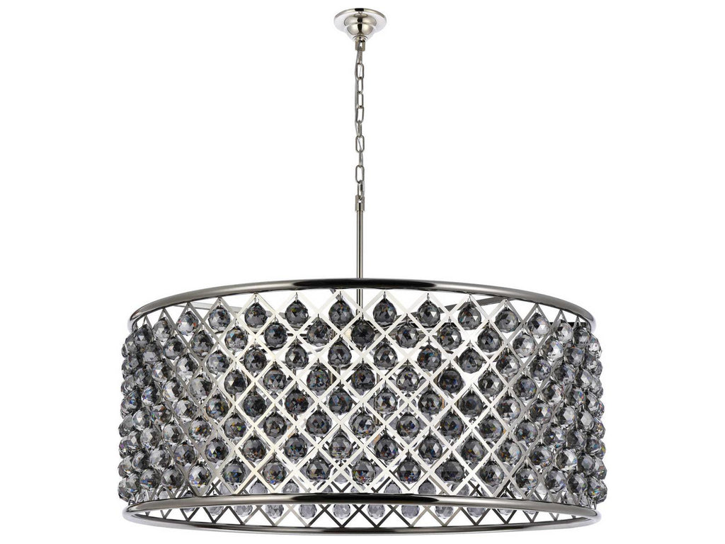 Elegant Lighting Madison 10-Light Polished Nickel Crystal Drum Chandelier