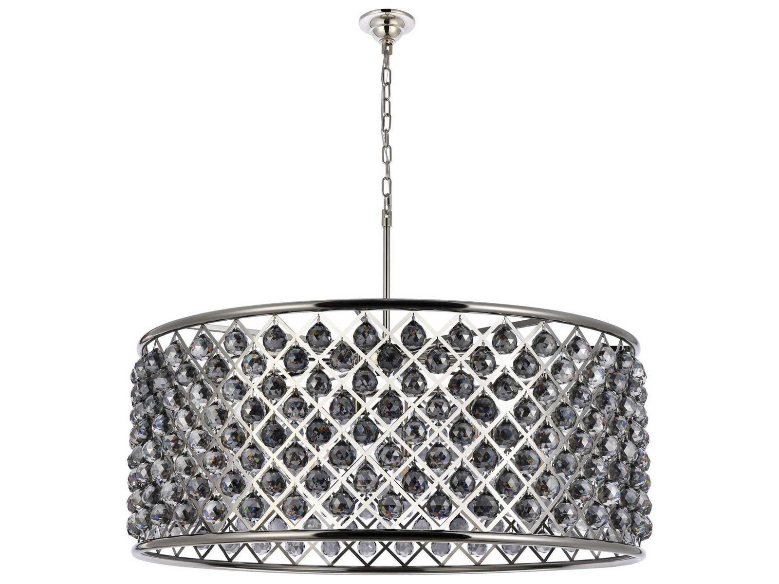 Elegant Lighting Madison 10-Light Polished Nickel Crystal Drum Chandelier