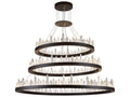 Elegant Lighting Malta 128-Light Satin Dark Grey Crystal LED Drum Tiered Chandelier
