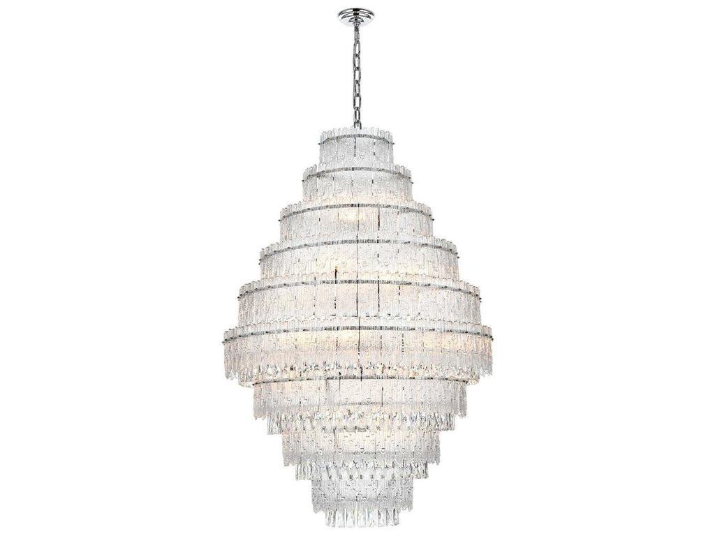 Elegant Lighting Emilia 27-Light Chrome Tiered Crystal Chandelier