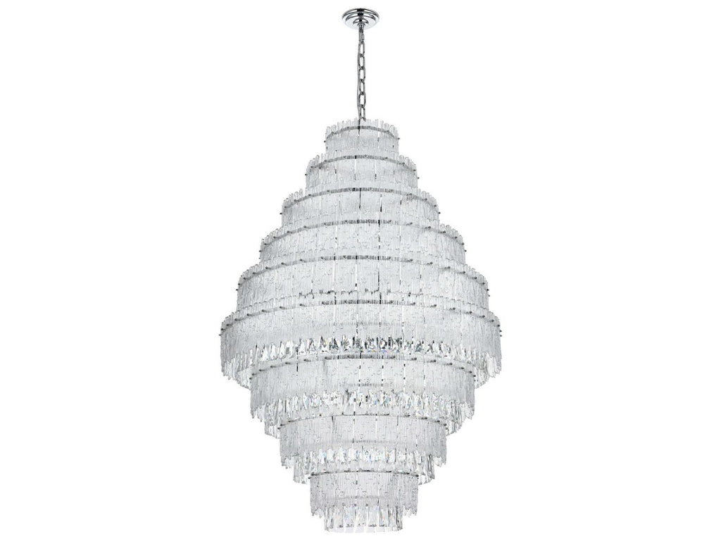 Elegant Lighting Emilia 27-Light Chrome Tiered Crystal Chandelier