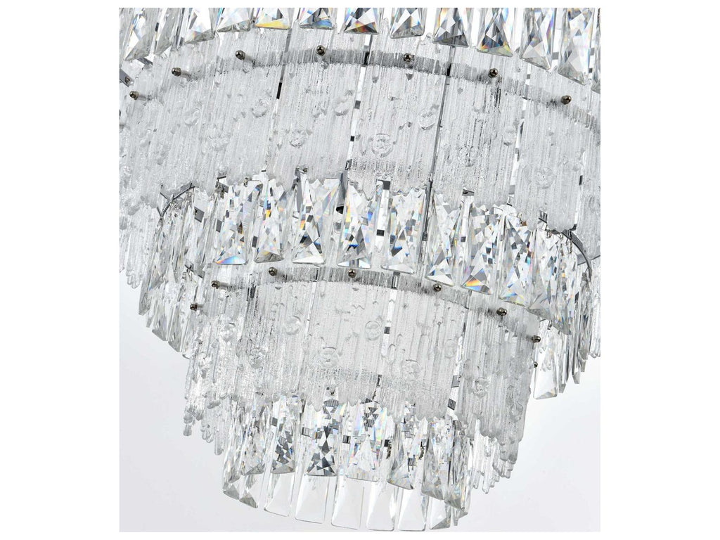 Elegant Lighting Emilia 33-Light Chrome Tiered Chandelier with Clear Royal Cut Crystals