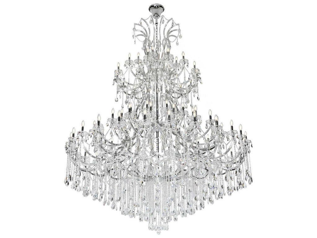 Elegant Lighting Maria Theresa 84-Light Chrome Tiered Chandelier with Clear Royal Cut Crystal