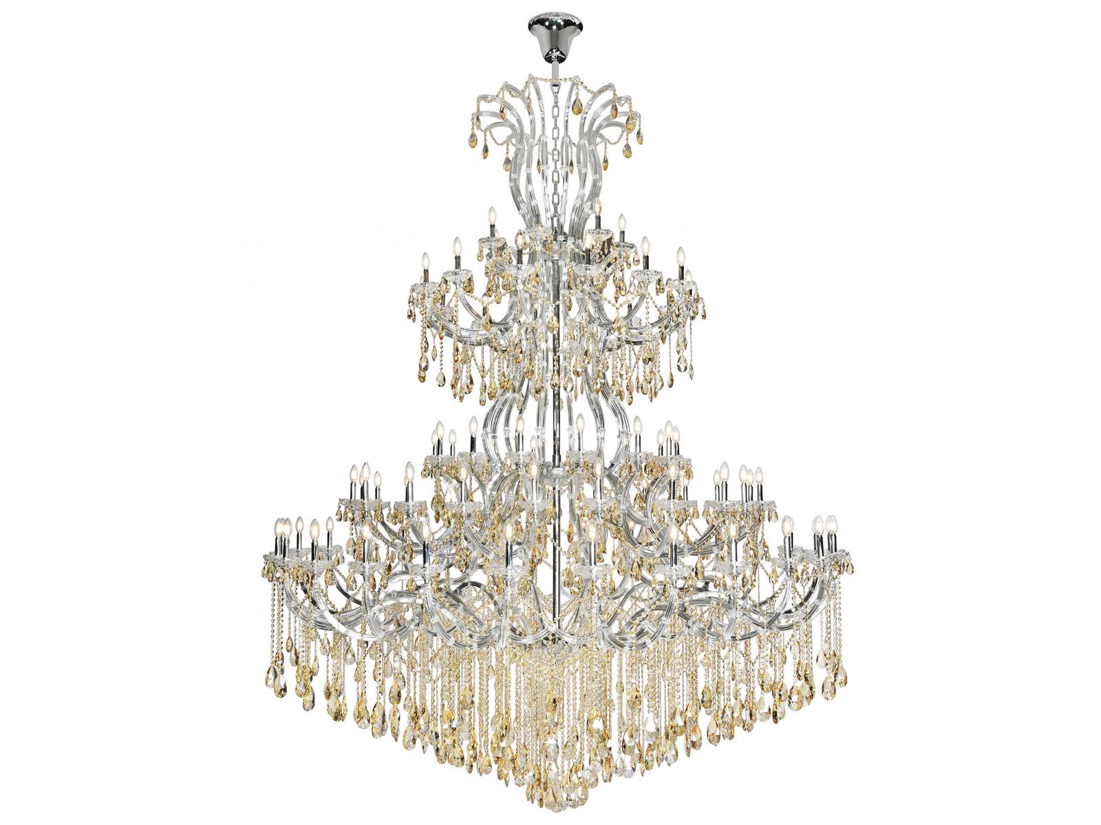 Elegant Lighting Maria Theresa 84-Light Chrome Tiered Chandelier with Clear Royal Cut Crystal