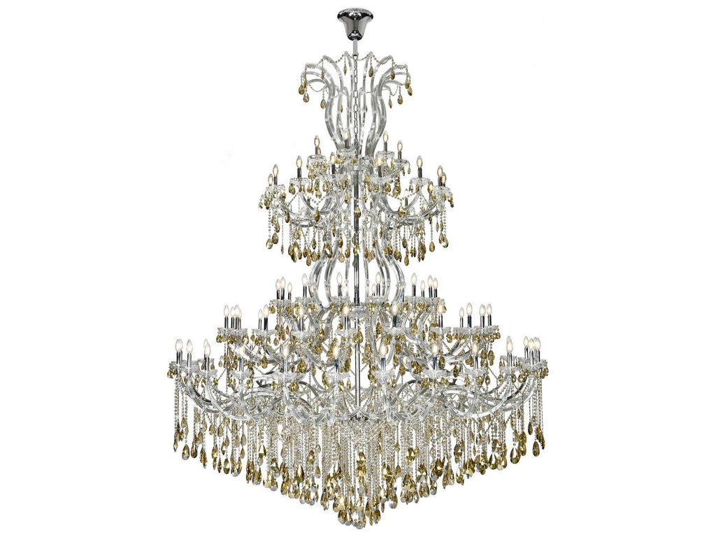 Elegant Lighting Maria Theresa 84-Light Chrome Tiered Chandelier with Clear Royal Cut Crystal