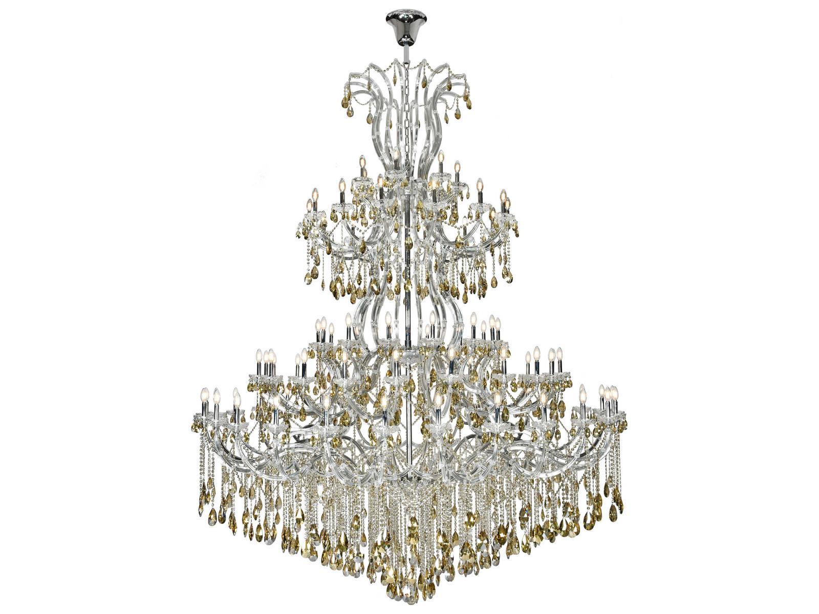 Elegant Lighting Maria Theresa 84-Light Chrome Tiered Chandelier with Clear Royal Cut Crystal