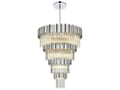Elegant Lighting 27-Light Willow Tiered Chandelier in Chrome with Clear Glass