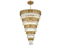 Elegant Lighting Willow 39-Light Tiered Chandelier in Satin Gold with Clear Glass