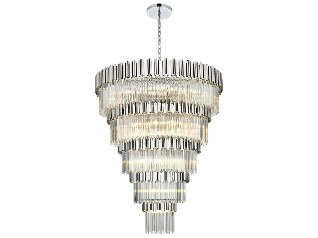 Elegant Lighting Willow 43-Light Chrome Tiered Chandelier