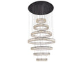 Elegant Lighting Monroe 7-Light Black Crystal LED Drum Tiered Chandelier
