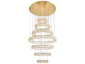 Elegant Lighting 7-Light Monroe Gold Crystal LED Drum Tiered Chandelier