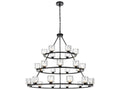 Elegant Lighting Cadence 27-Light Tiered Chandelier in Black and Clear