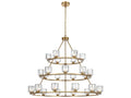 Elegant Lighting Cadence 27-Light Tiered Chandelier in Satin Gold