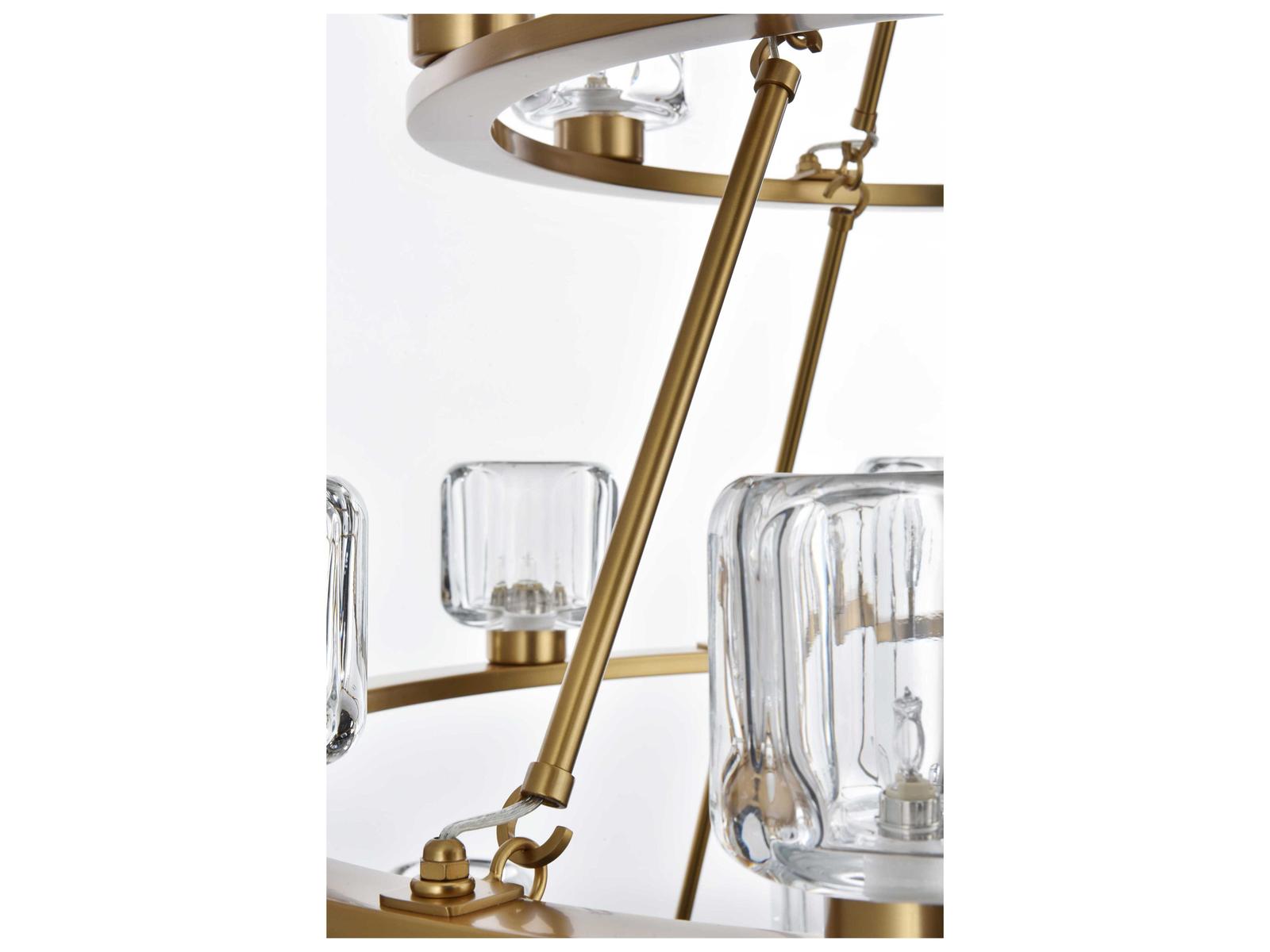 Elegant Lighting Cadence 27-Light Tiered Chandelier in Satin Gold