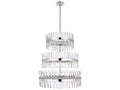 Elegant Lighting 46-Light Serephina Tiered Crystal Chandelier in Chrome