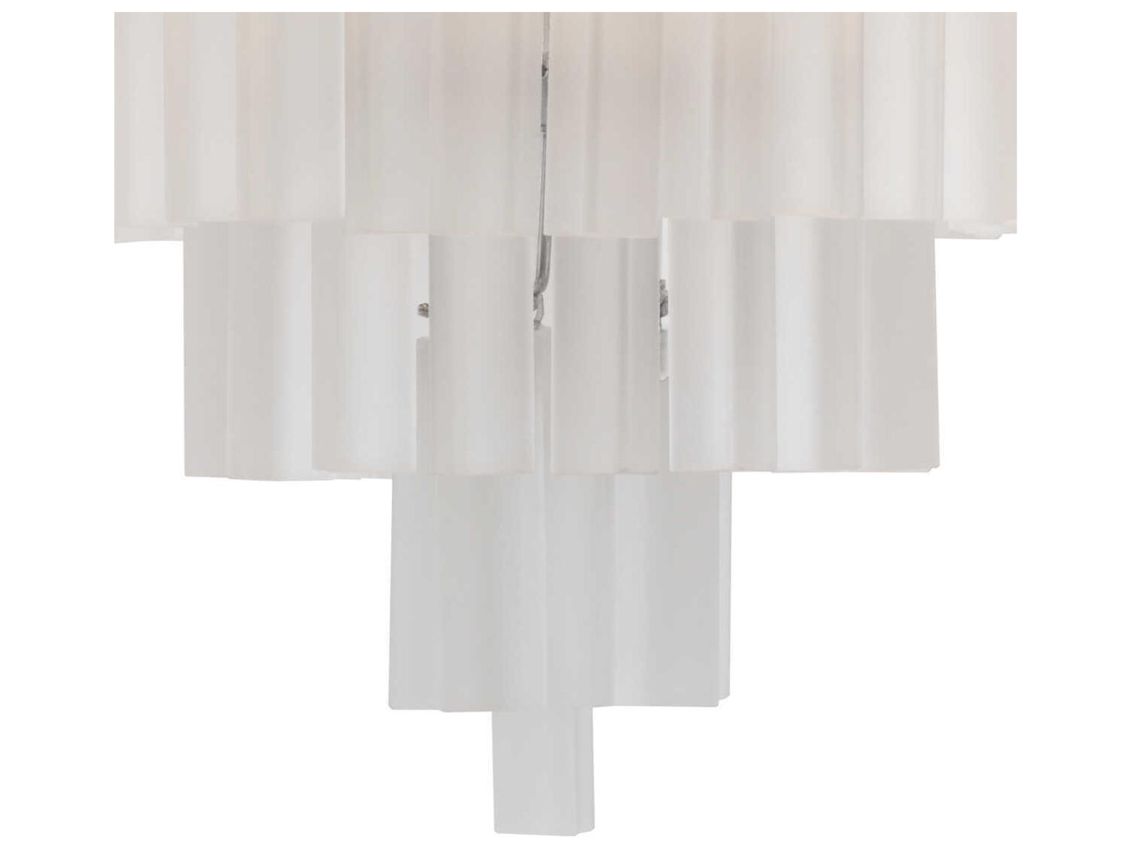 Eichholtz Nova 9-Light Chandelier in Nickel with Frosted Glass Droplets