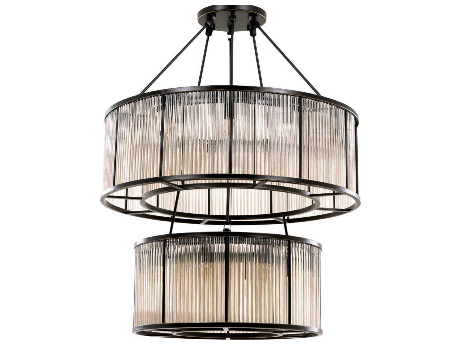Eichholtz Bernardi 20-Light Chandelier in Bronze Highlight Finish