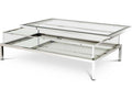 Harvey Rectangular Coffee Table in Polished Stainless Steel