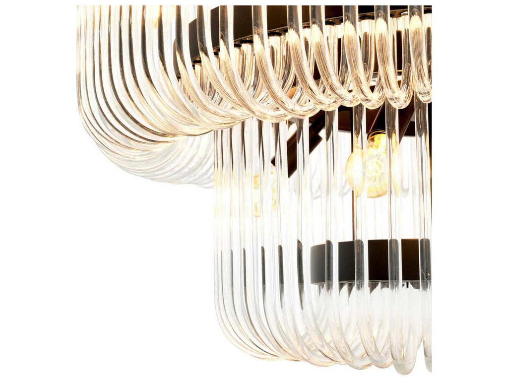 Eichholtz Sutton House 15-Light Art Deco Chandelier in Bronze Finish