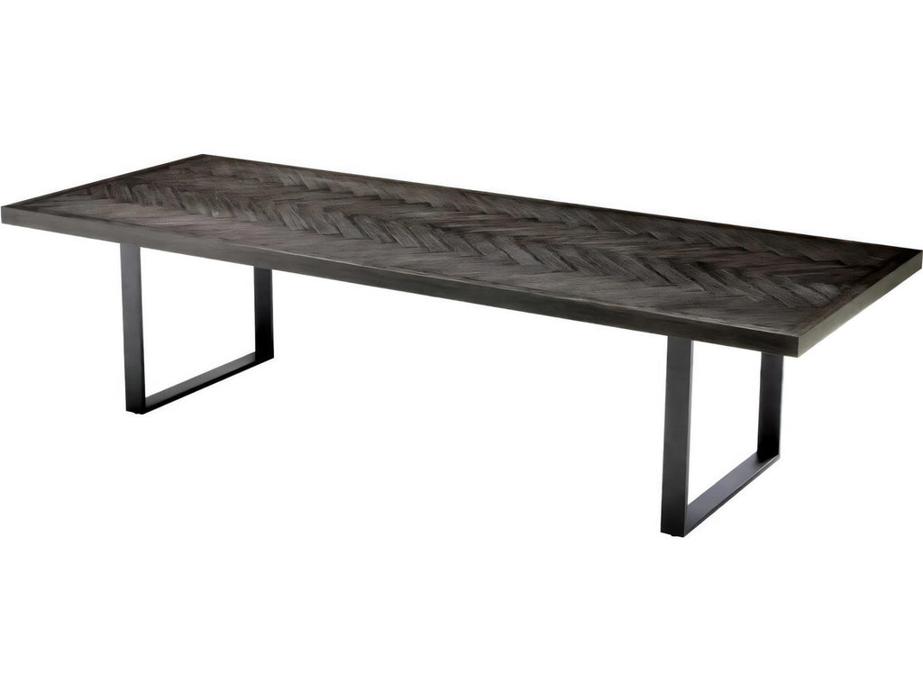Melchior Charcoal Oak Veneer Cm Dining Table