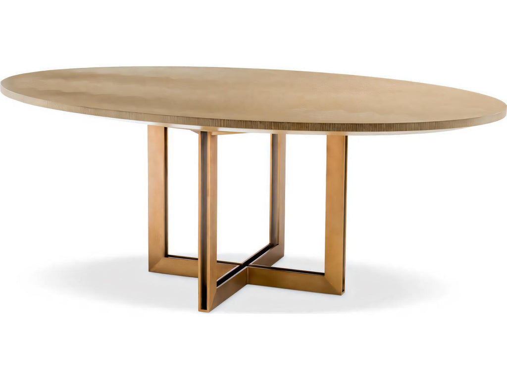 Melchior Oval Washed Oak Veneer Dining Table