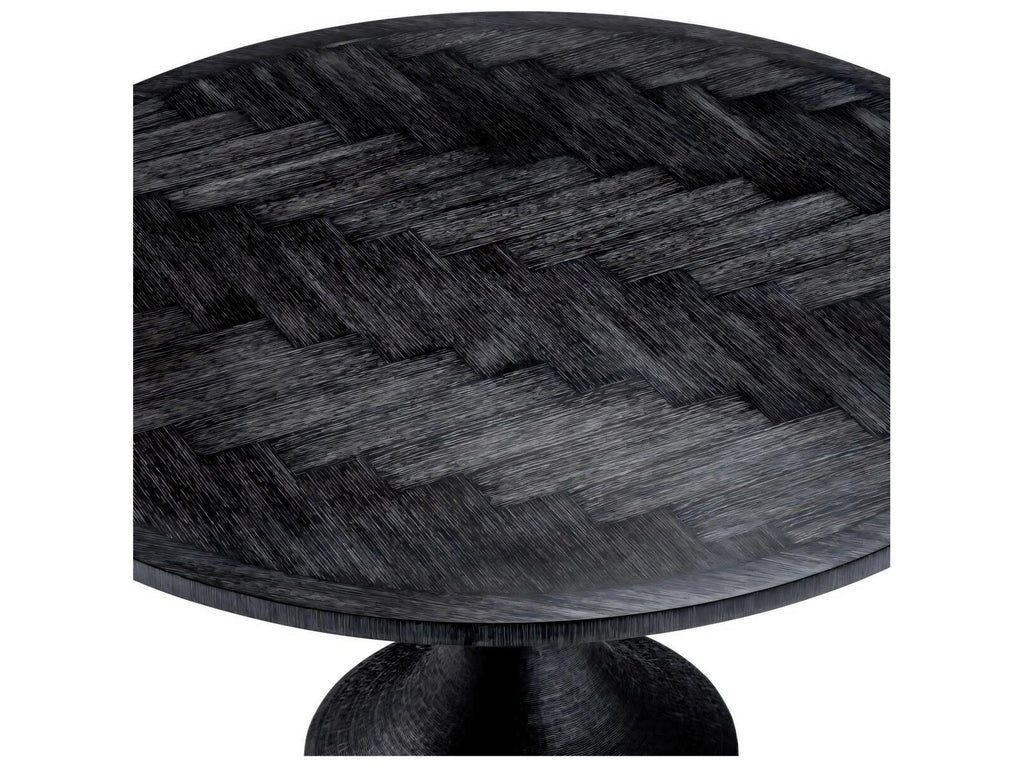 Melchior Round Charcoal Oak Veneer Dining Table