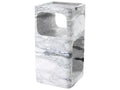 Adler Square End Table with Honed White Marble
