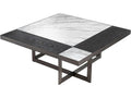 Hermoza Square Coffee Table Mocha Crown Oak Veneer Bronze