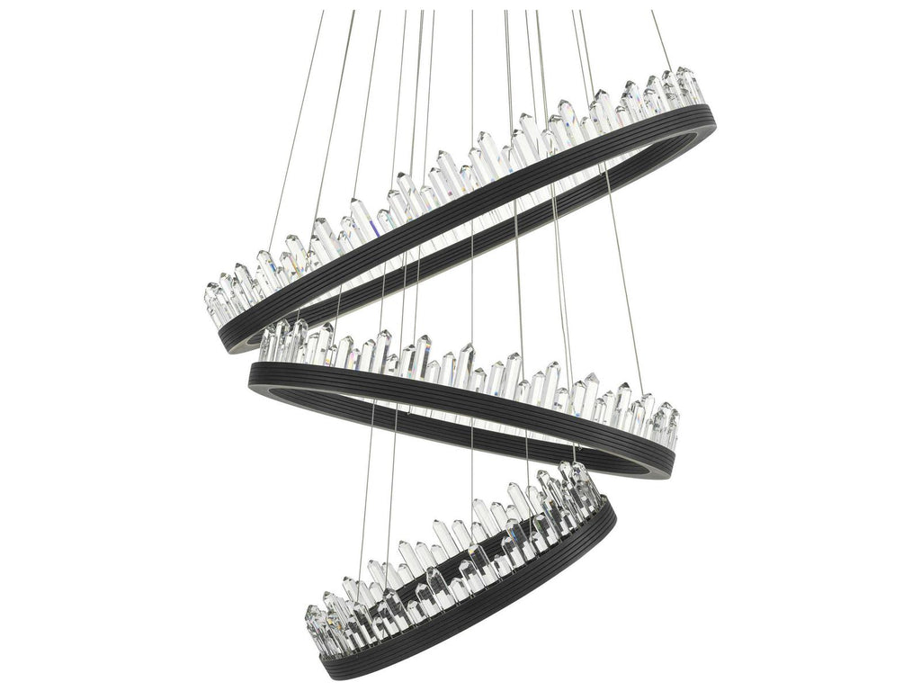Eichholtz Randall 3-Ring Integrated LED Chandelier in Bronze Finish