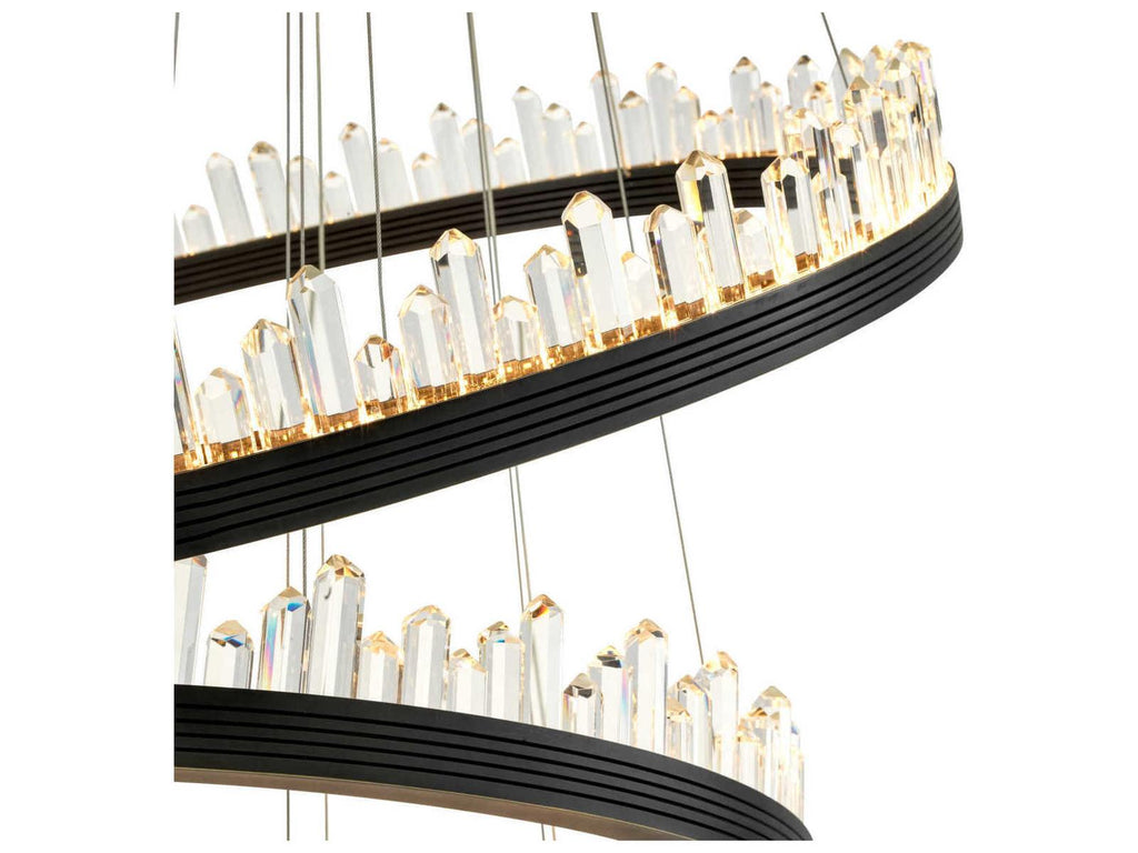 Eichholtz Randall 3-Ring Integrated LED Chandelier in Bronze Finish