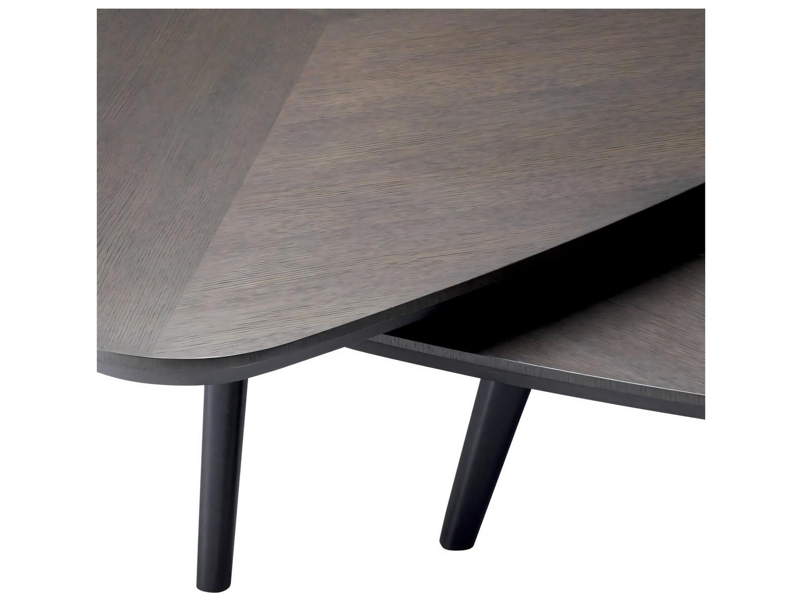 Lauren S/2 Mocha Straight Oak Ven Coffee Table