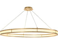 Eichholtz Damien XL 1-Light LED Chandelier in Antique Brass with Frosted Glass