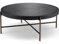 Nikos Round Coffee Table in Gunmetal and Bronze Finish