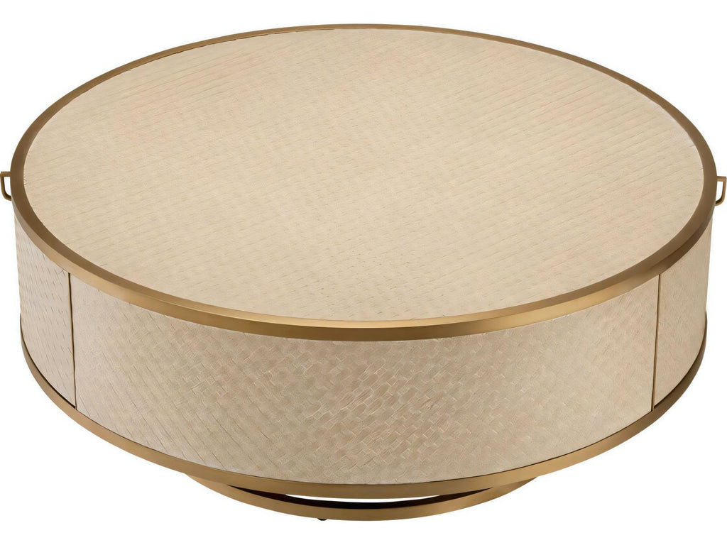 Napa Valley Woven Washed Oak Veneer Coffee Table
