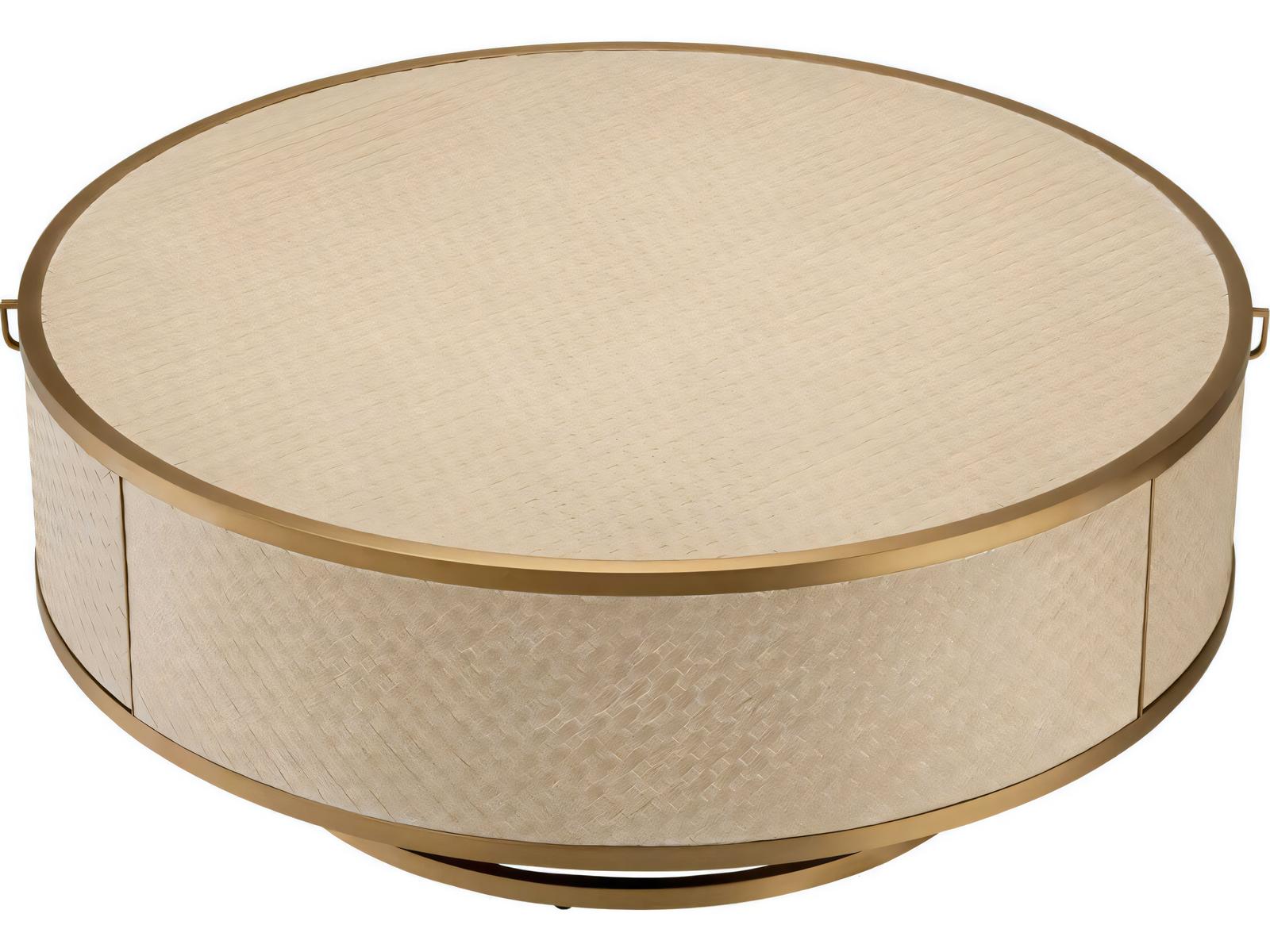 Napa Valley Woven Washed Oak Veneer Coffee Table
