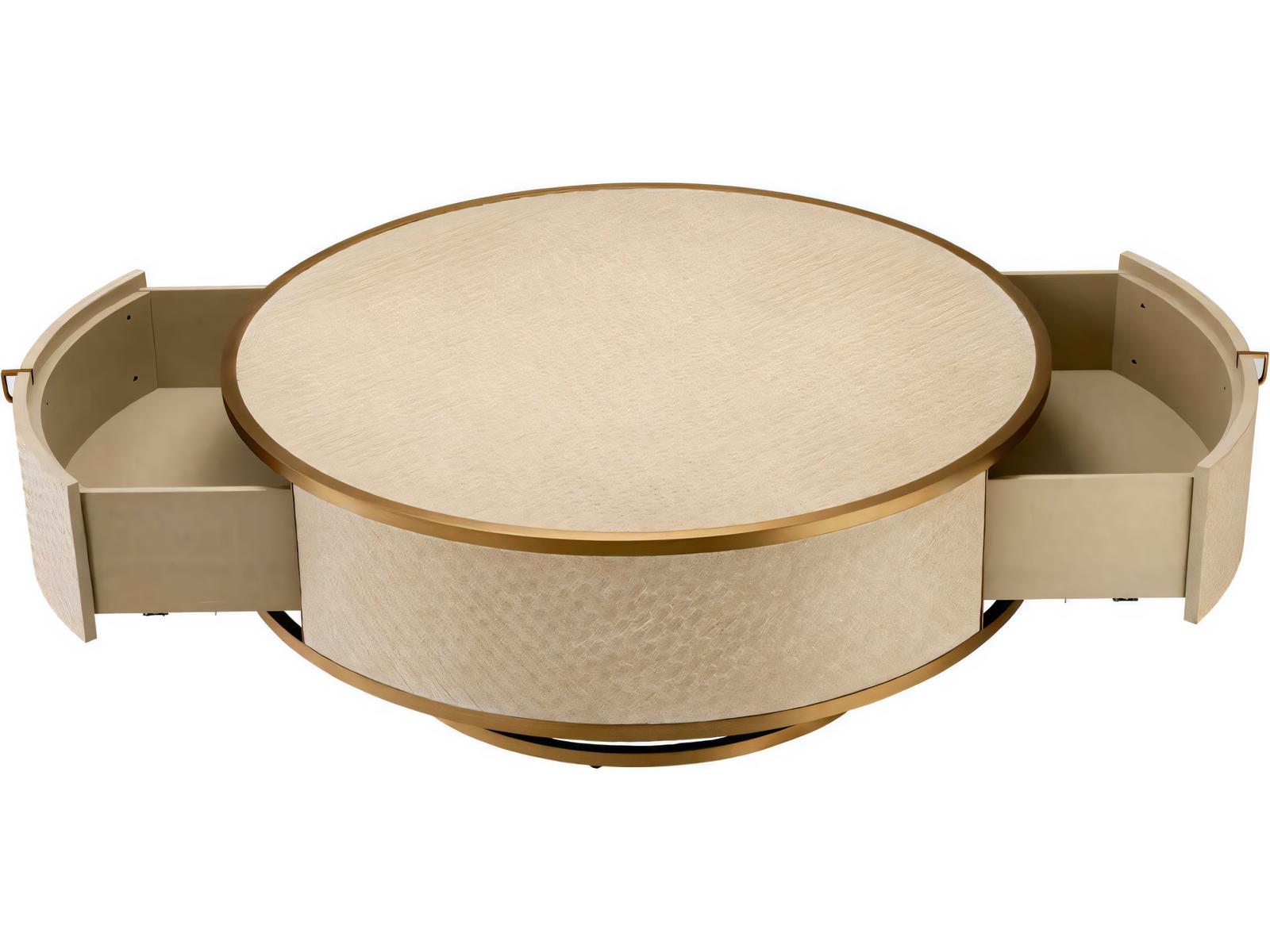 Napa Valley Woven Washed Oak Veneer Coffee Table