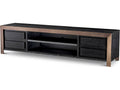 Talbot Charcoal Grey Oak Veneer TV Cabinet with Medium Bronze Finish